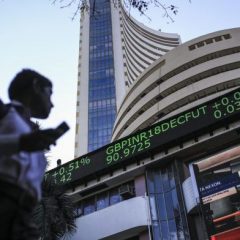 Stock markets witness volatile trading; Sensex down 140 points