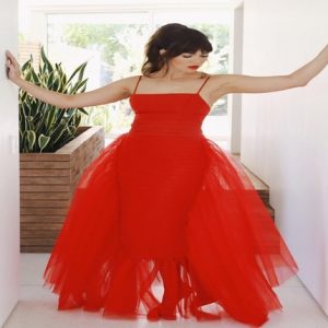 Mandy Moore Stuns In Red Gown At Emmys 2021