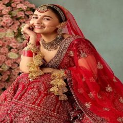 Alia Bhatt Is A Sight To Behold In Red Embroidered Lehenga