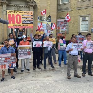 Protest held in Canada against University Of Toronto over anti-Hindu conference