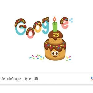 Google celebrates 23rd birthday with a special doodle
