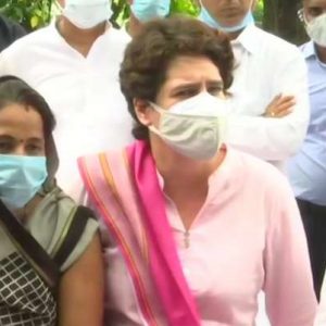 Priyanka Gandhi reaches UP's Lalitpur to meet kin of farmer who died waiting for fertiliser