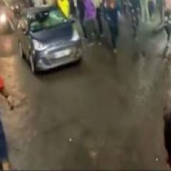 Two hurt as car hits devotees in Durga idol procession