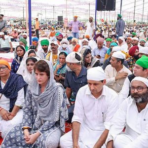 Priyanka Gandhi  attends 'antim ardas' of farmers killed in Lakhimpur Kheri violence