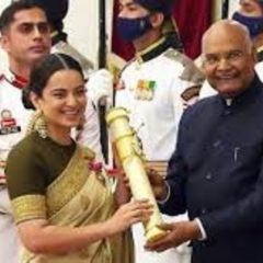 Kangana Ranaut conferred with Padma Shri Award