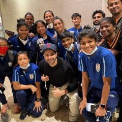 Varun Dhawan-Indian Women's Football Team Get Clicked Together