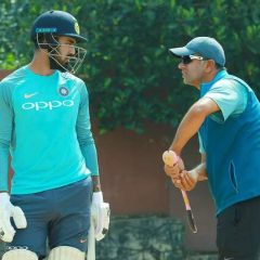 Dravid oversees first practice session