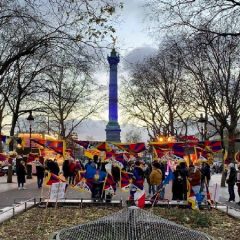 Tibetans, Uyghurs protest in Paris over China's rights violations