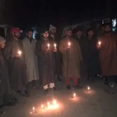 Candlelight vigil in memory of CDS General Bipin Rawat in Srinagar