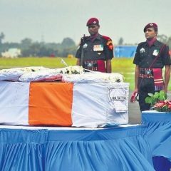 Chopper crash: Mortal remains of Lance Naik B Sai Teja reaches Bengaluru's Yelahanka Air Force Base