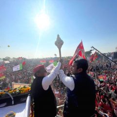UP Politics: At SP-RLD  joint rally in Meerut, Akhilesh Yadav says 'BJP's sun is certain to set'