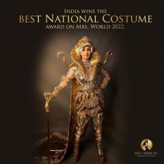 India's Navdeep Kaur Wins Best National Costume Award At Mrs World 2022