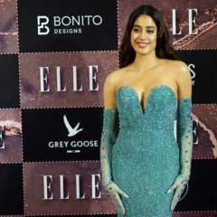 Janhvi Kapoor Looks Like Mermaid In Aqua-Blue Strapless Gown