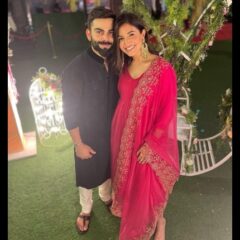 Anushka Sharma, Virat Kohli Pose For A Happy Picture At Glenn Maxwell's Wedding Reception