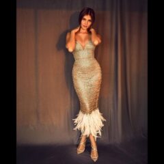 Tara Sutaria Looks Breathtakingly Beautiful In Strapless Embellished Midi Dress