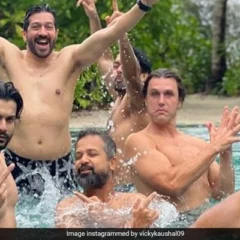 Vicky Kaushal Shares Fun Pool Pictures With His Boys From Maldives
