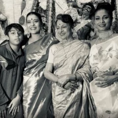 Kajol Drops A Family Picture From The Durga Puja Pandal