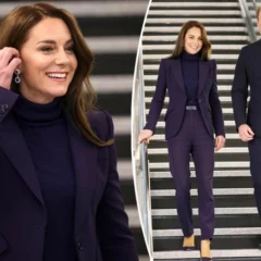 Kate Middleton & Prince William Match In Suits As They Arrive In Boston