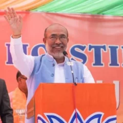 N Biren Singh elected to be Manipur CM again