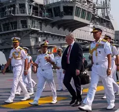 Australian PM visits aircraft carrier INS Vikrant
