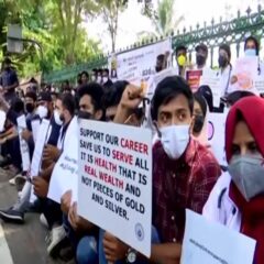 Medical students studying in Chinese Universities protest, seek recognition of physical training in India