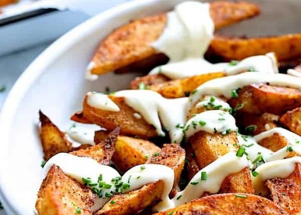 Fried Potato Wedges Recipe