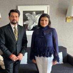 Cannes 2022: Anurag Thakur Meets Shivani Pandya